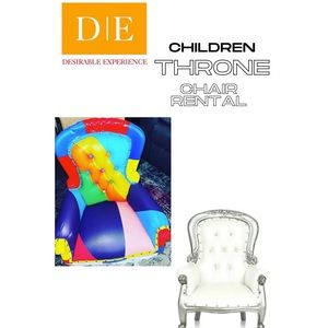Children Mini Throne Chair Rental ✨
